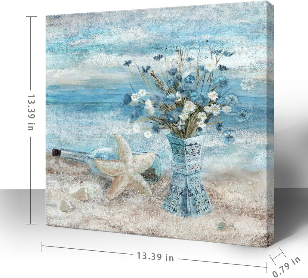 Blue Beach Canvas Wall Art