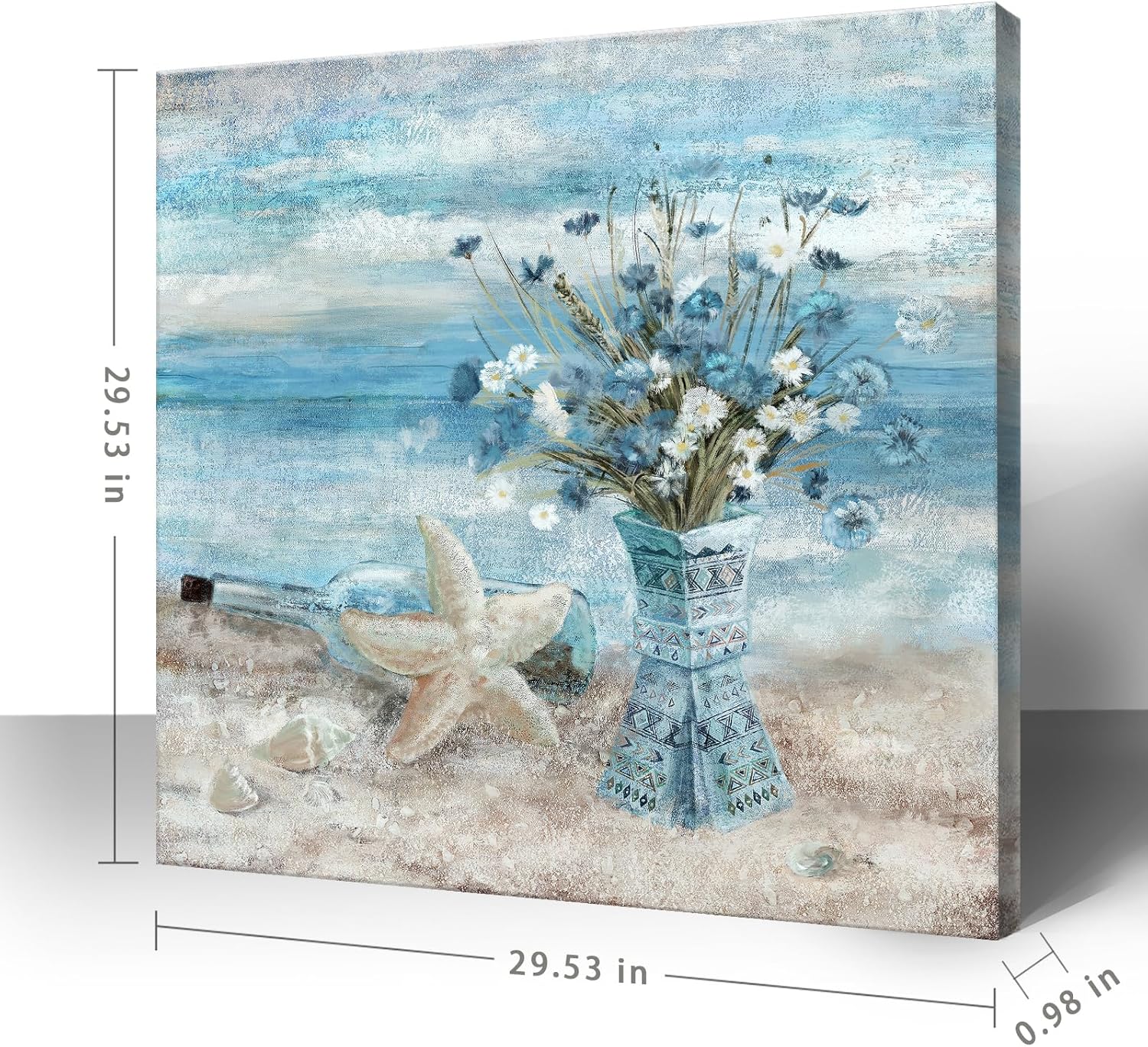 Blue Beach Canvas Wall Art