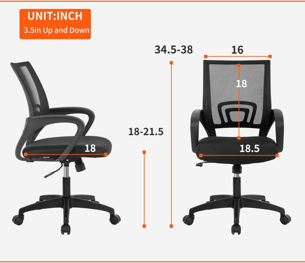 Ergonomic Adjustable Rolling Chair