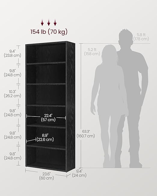 6-Tier Bookshelf