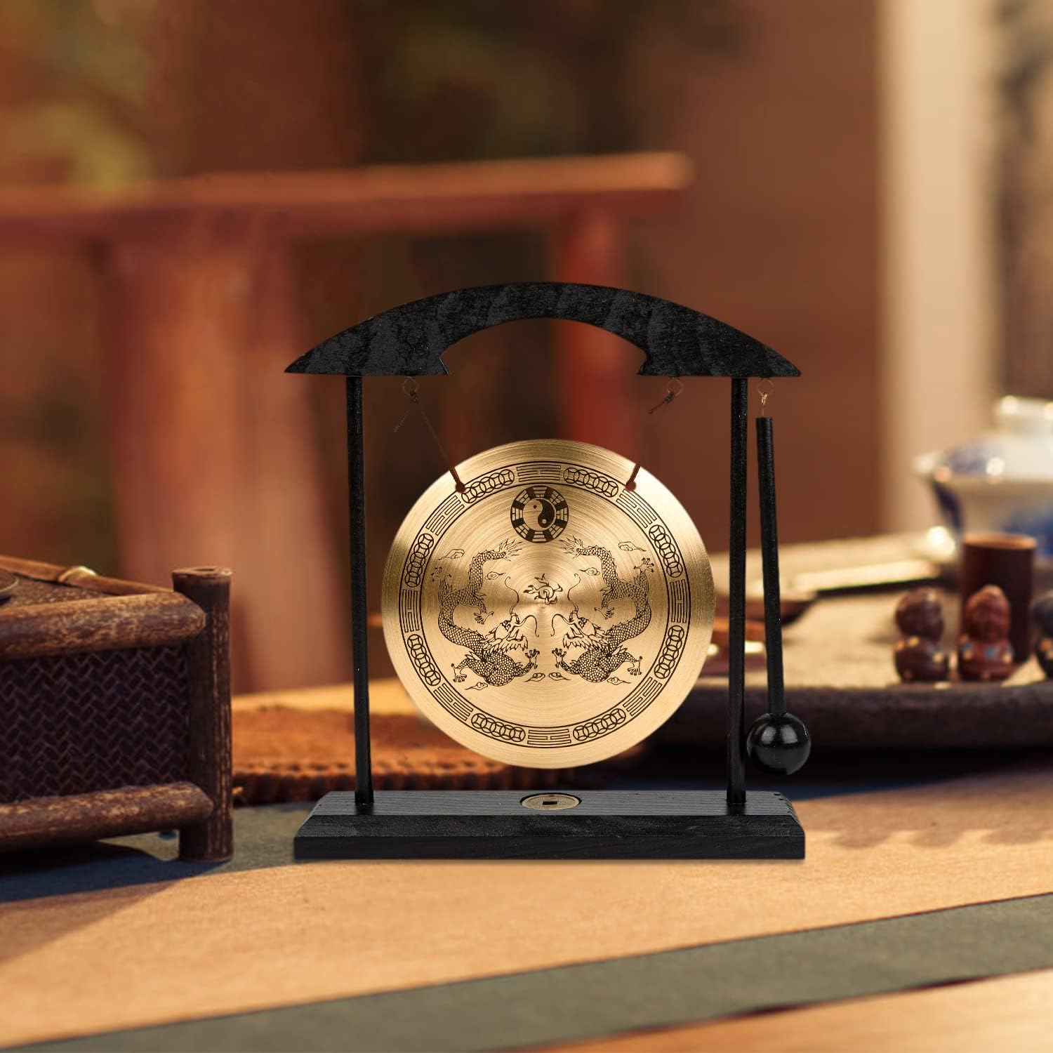 Brass Feng Shui Gong Decor