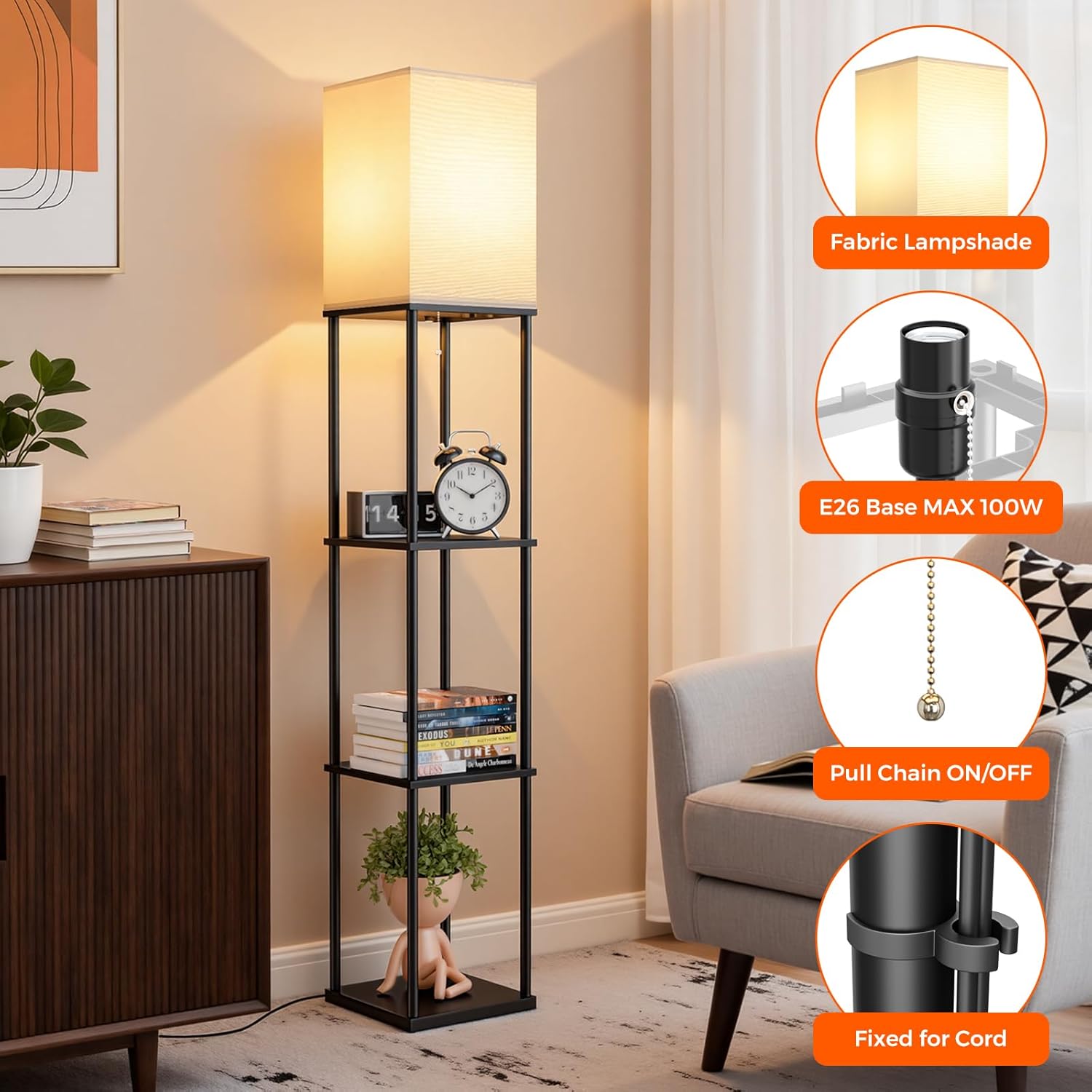 Bookshelf Floor Lamp