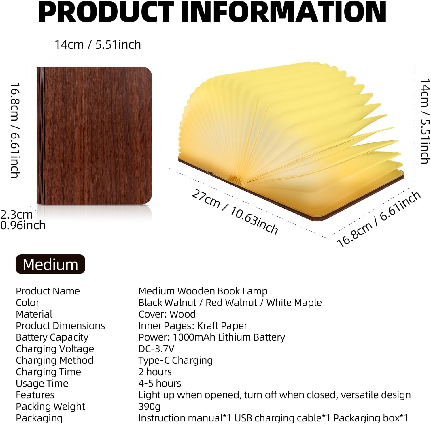 7-Color Book Lamp