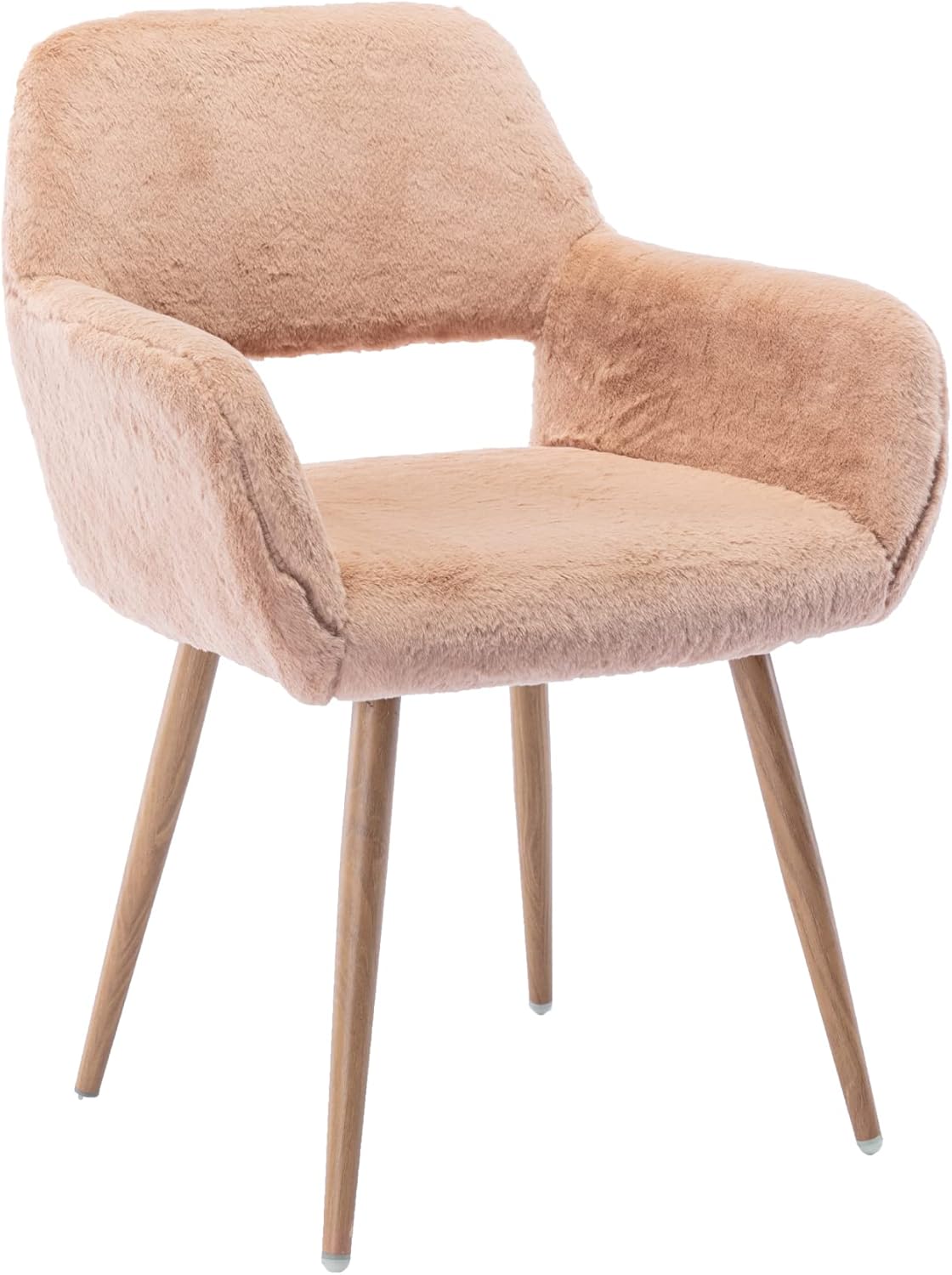 Faux Fur Accent/Office chair (No Wheels)