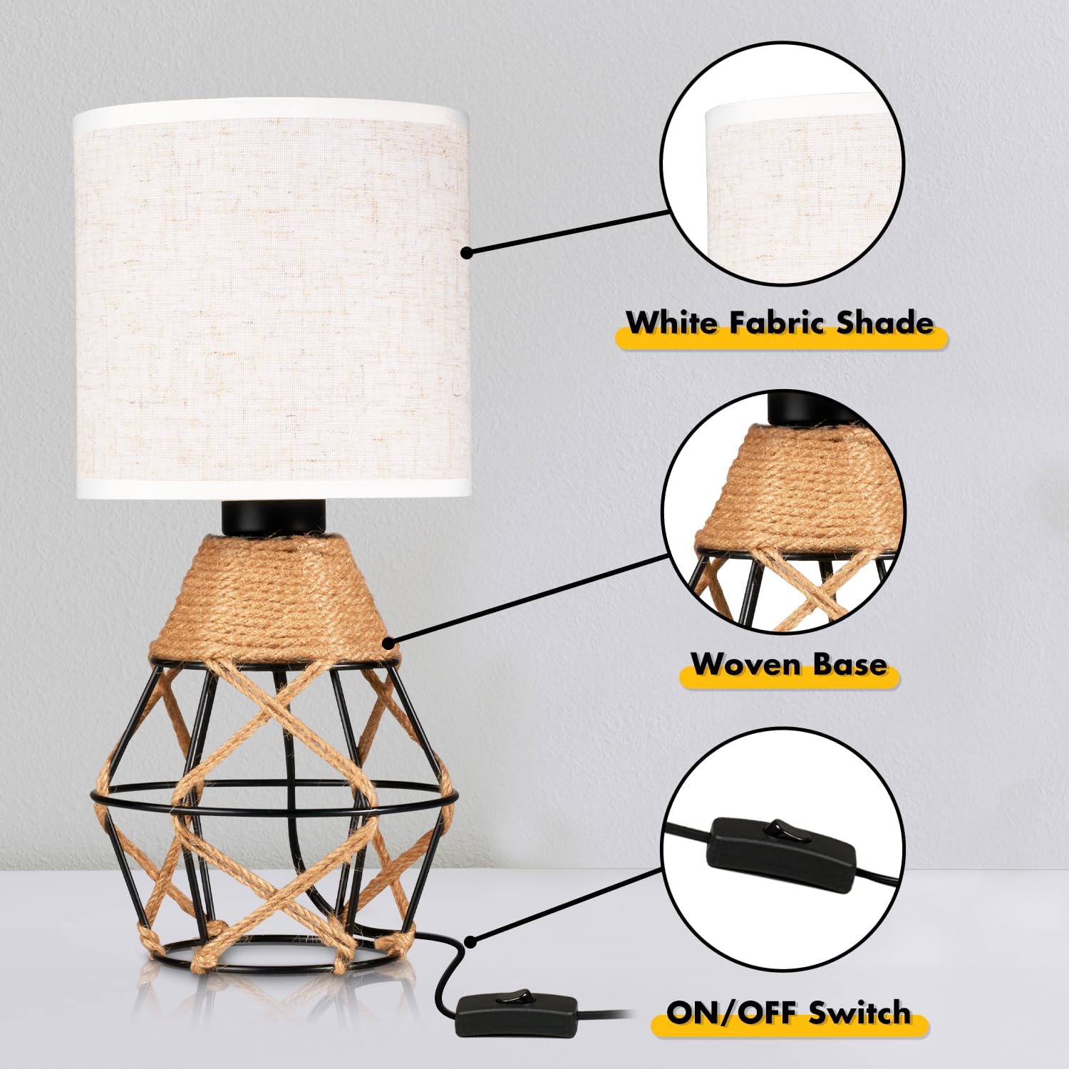 Woven Lamps set of 2