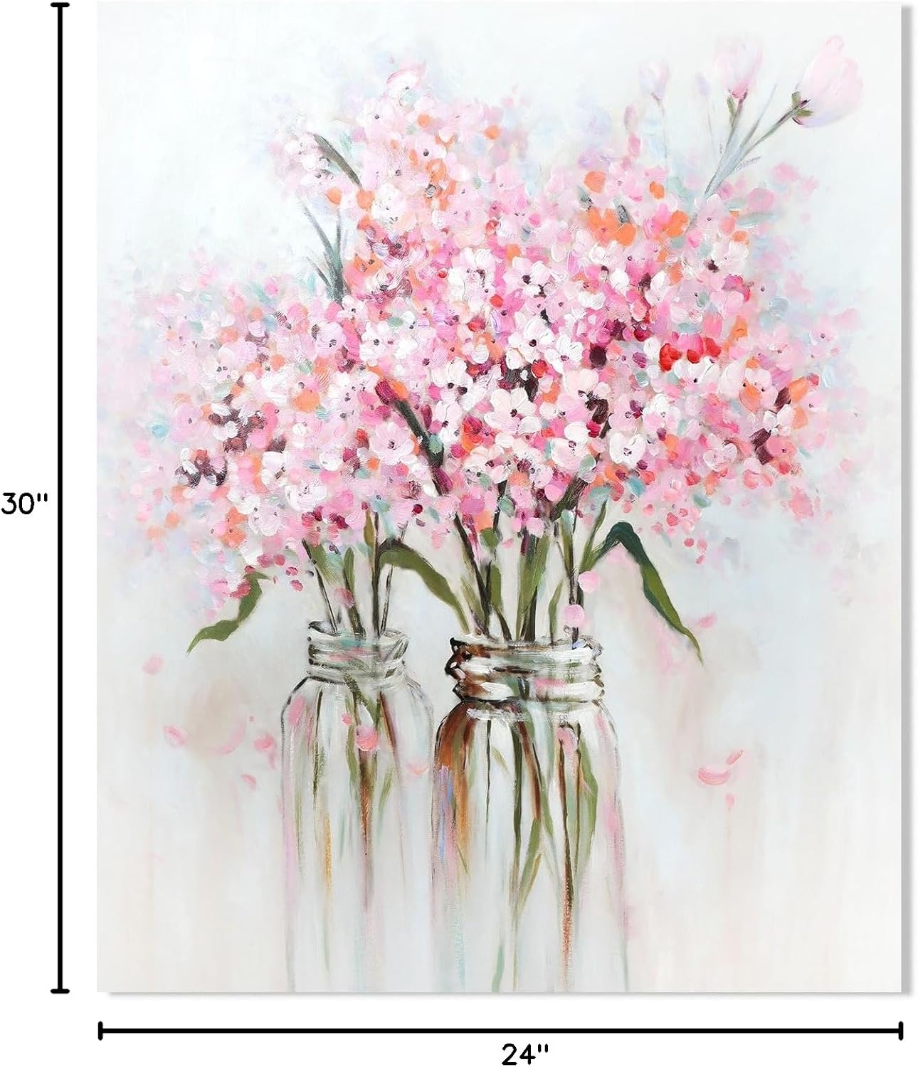 Floral Bouquet in Jar Canvas Wall Art