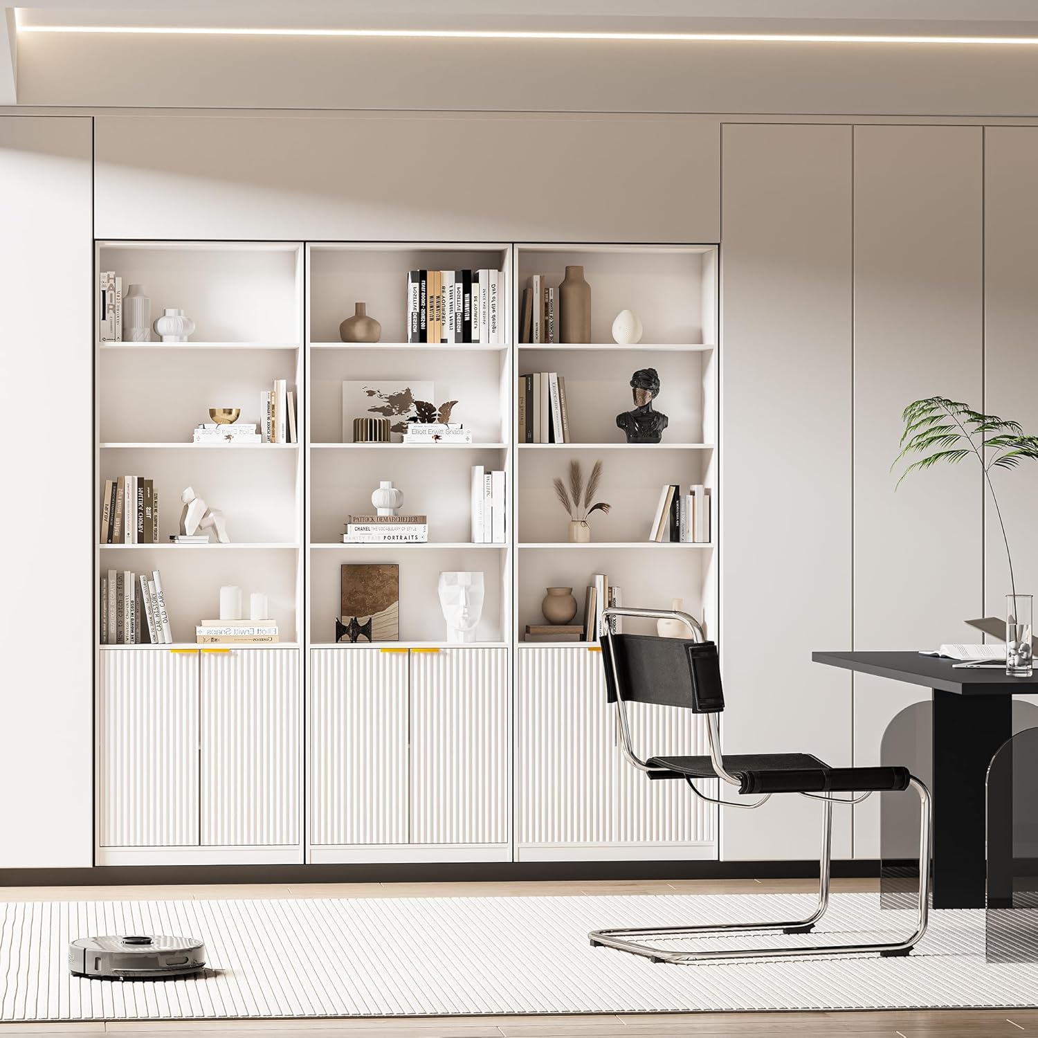 6-Tier Bookshelf with Doors