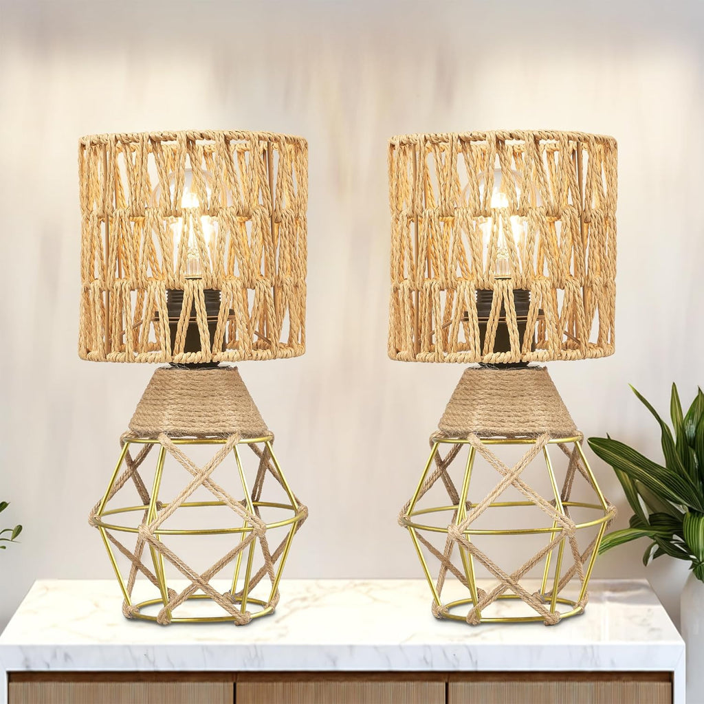 Woven Lamps set of 2