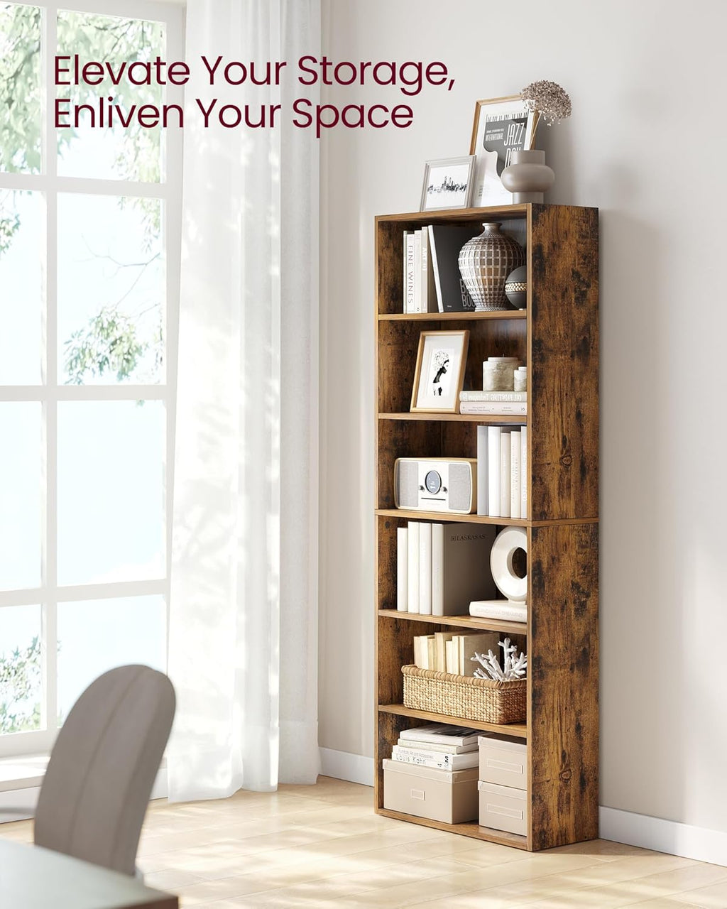 6-Tier Bookshelf