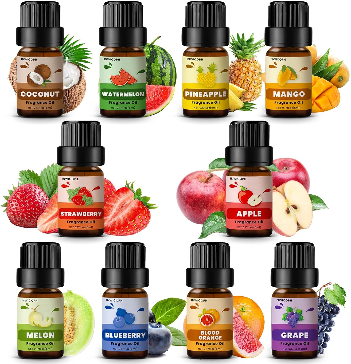 10-Piece Fruity Essential Oils Set