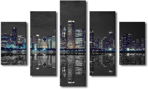 5-Piece City Skyline Night Lights